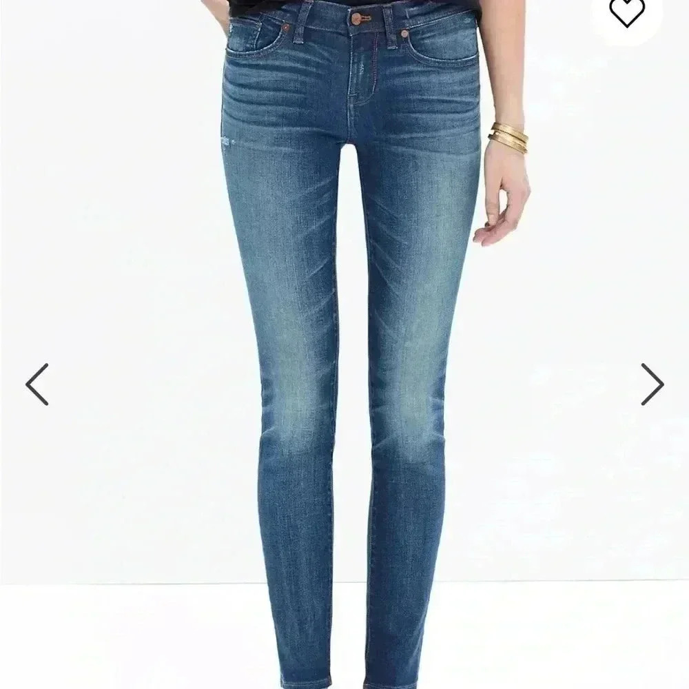 Madewell Skinny Skinny Jeans in Edmonton Wash Slight Distressed Sz 26